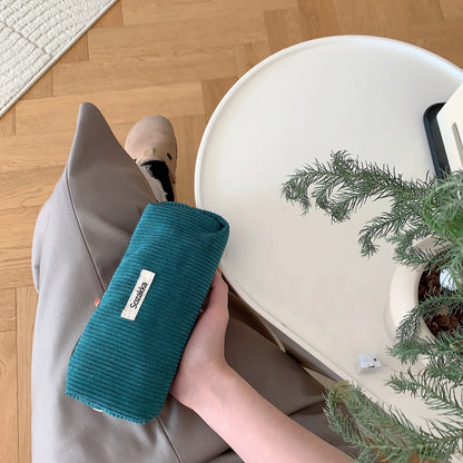 Retro Corduroy Pencil Case