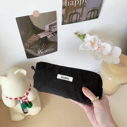 Retro Corduroy Pencil Case