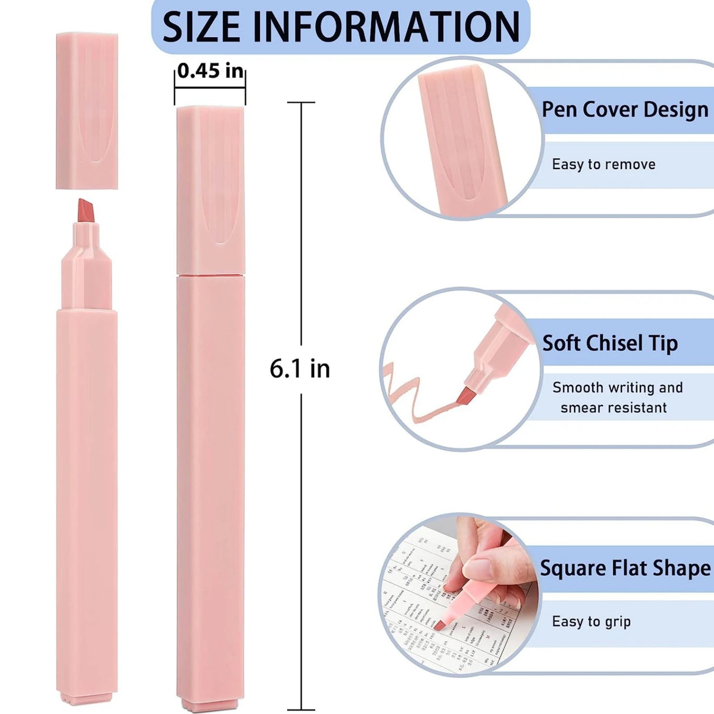 12 Highlighters Pastel Pens (No Bleed)