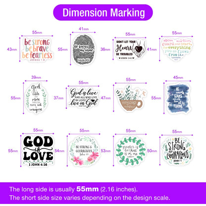 Bible Verses Scripture Stickers